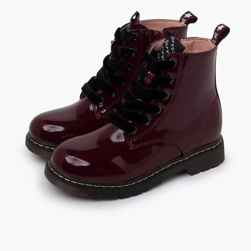 Pisamonas Botas Atacadores Veludo Tipo Verniz Garvalin Cheap