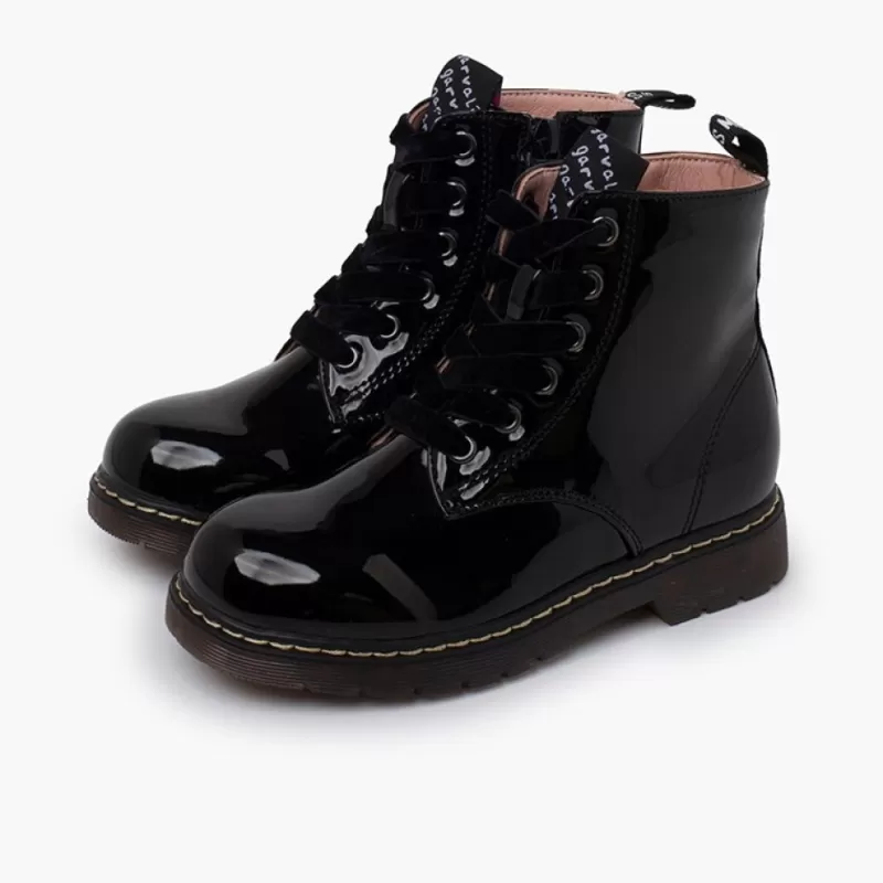 Pisamonas Botas Atacadores Veludo Tipo Verniz Garvalin Cheap