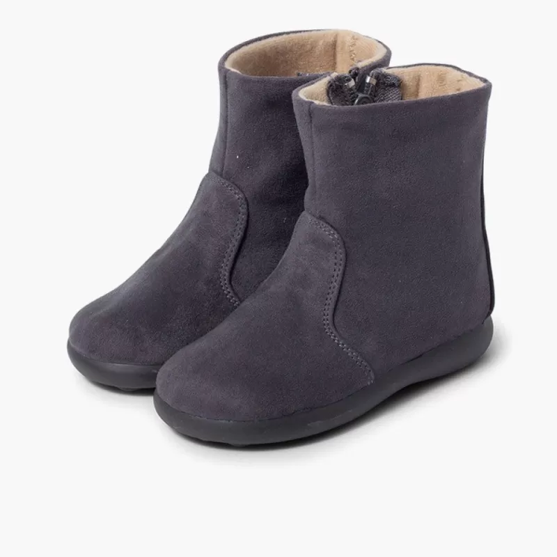 Pisamonas Botas Menina Tipo Camurca Com Fecho-Eclair Shop