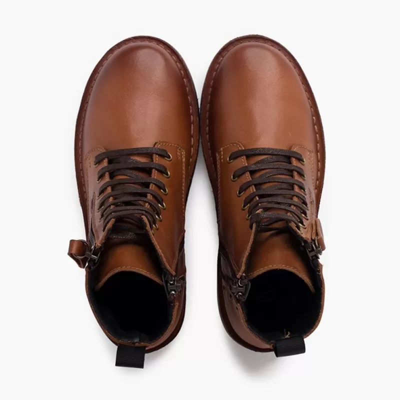 Pisamonas Botas Pele E Tachas Com Duplo Fecho De Correr Discount
