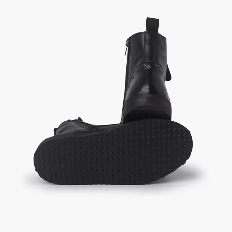 Pisamonas Botas Pele E Tachas Com Duplo Fecho De Correr Discount