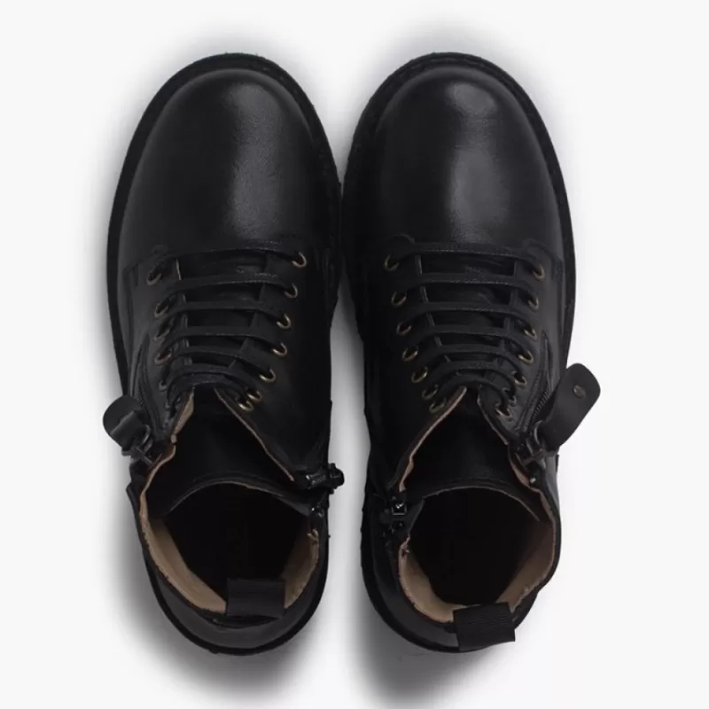 Pisamonas Botas Pele E Tachas Com Duplo Fecho De Correr Discount