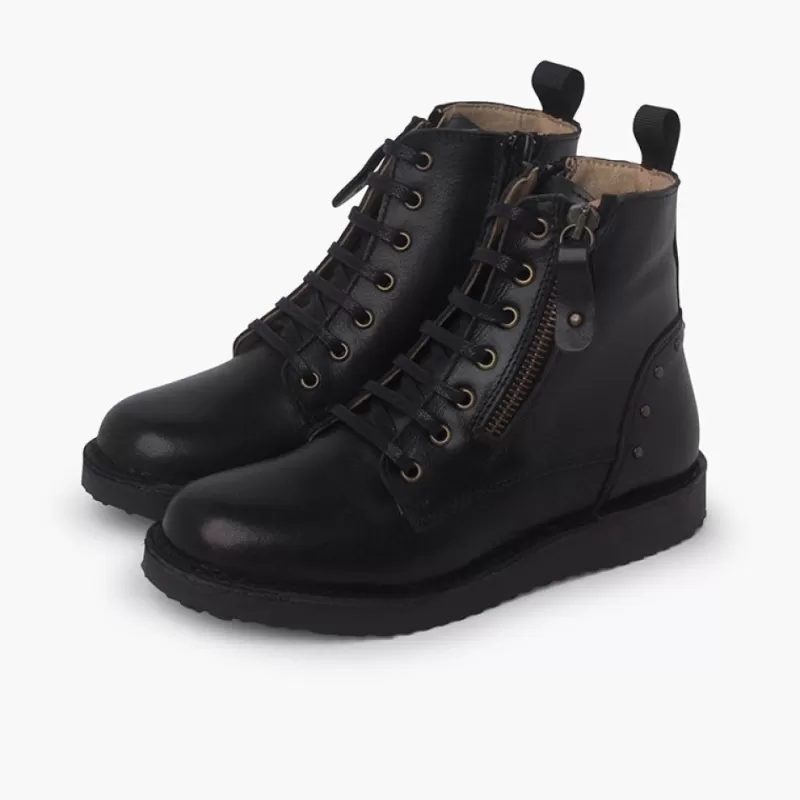 Pisamonas Botas Pele E Tachas Com Duplo Fecho De Correr Discount