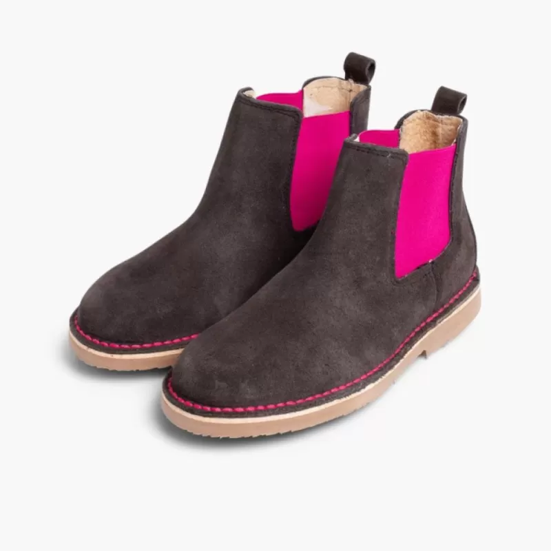 Pisamonas Botins De Camurca Criancas & Mulher Com Elasticos De Cores Outlet