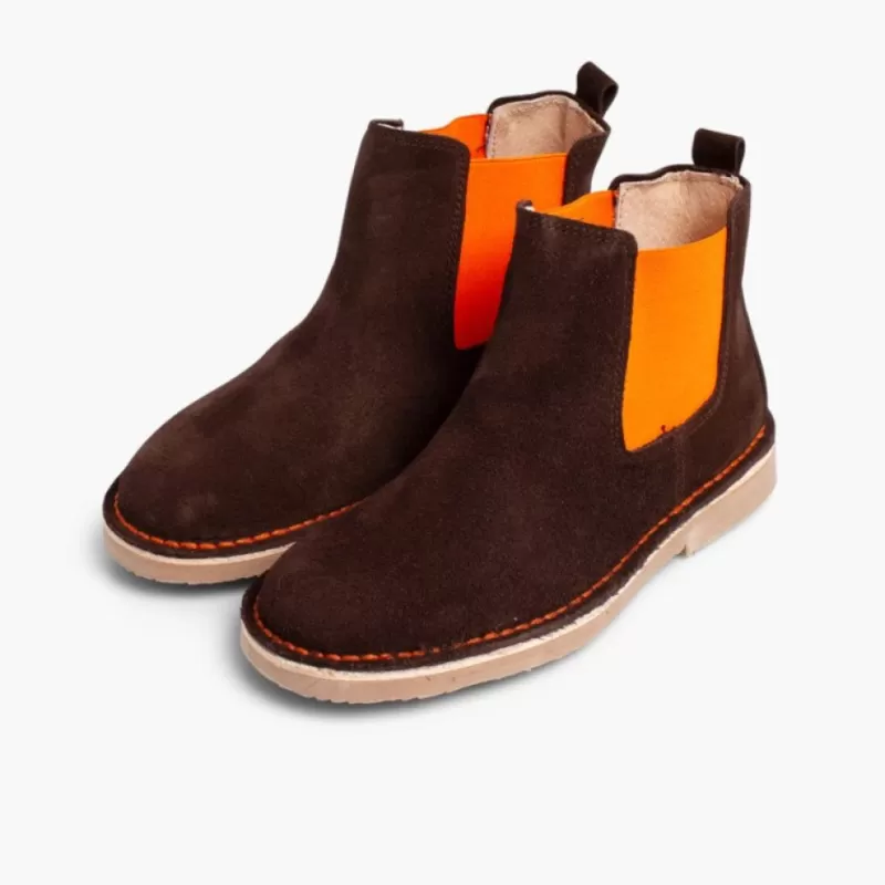 Pisamonas Botins De Camurca Criancas & Mulher Com Elasticos De Cores Outlet