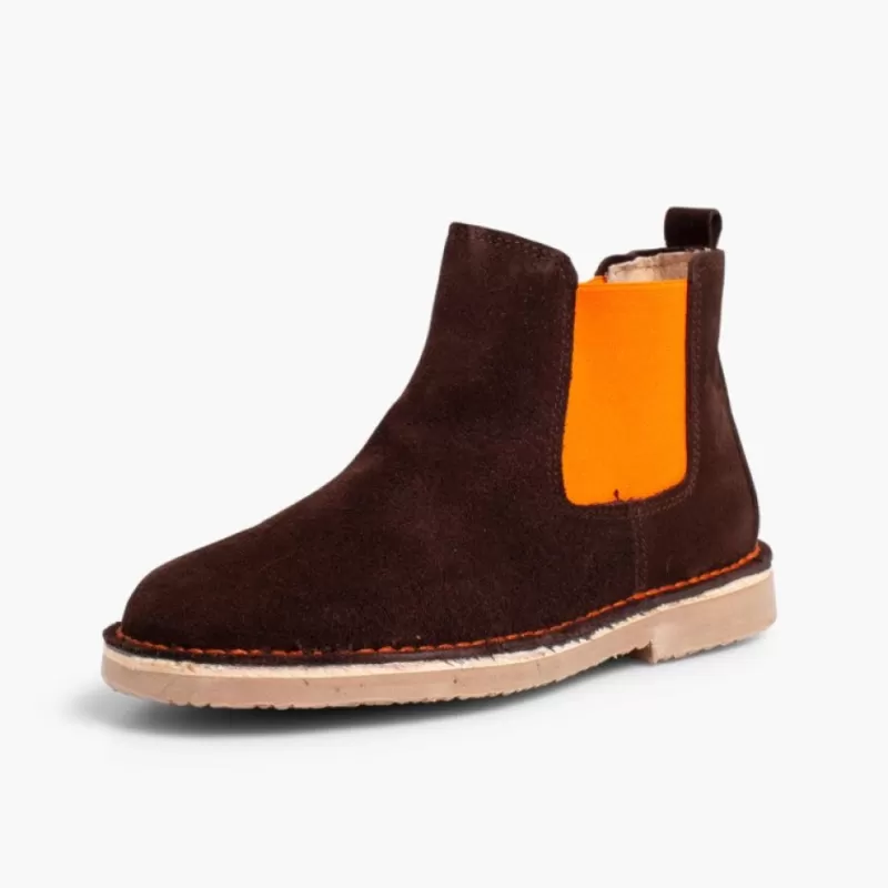 Pisamonas Botins De Camurca Criancas & Mulher Com Elasticos De Cores Outlet
