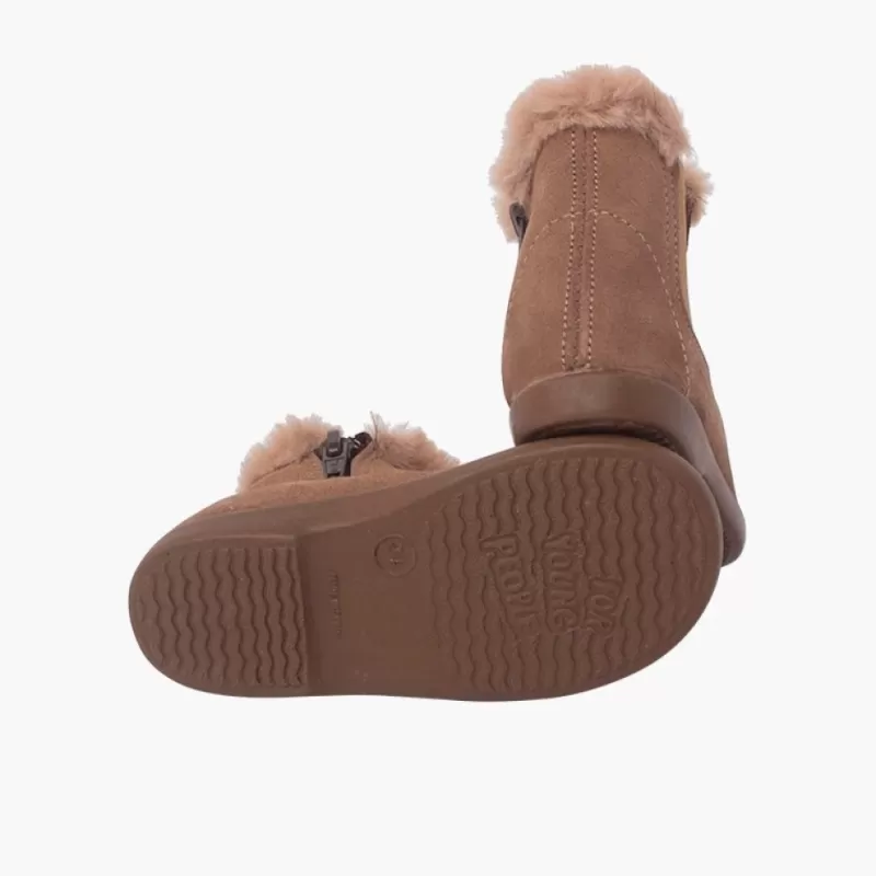 Pisamonas Botins Tipo Chelsea Menina Com Rebordo Pelinho Best Sale