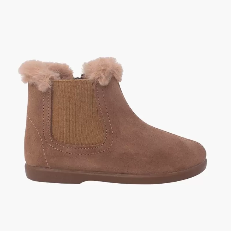 Pisamonas Botins Tipo Chelsea Menina Com Rebordo Pelinho Best Sale