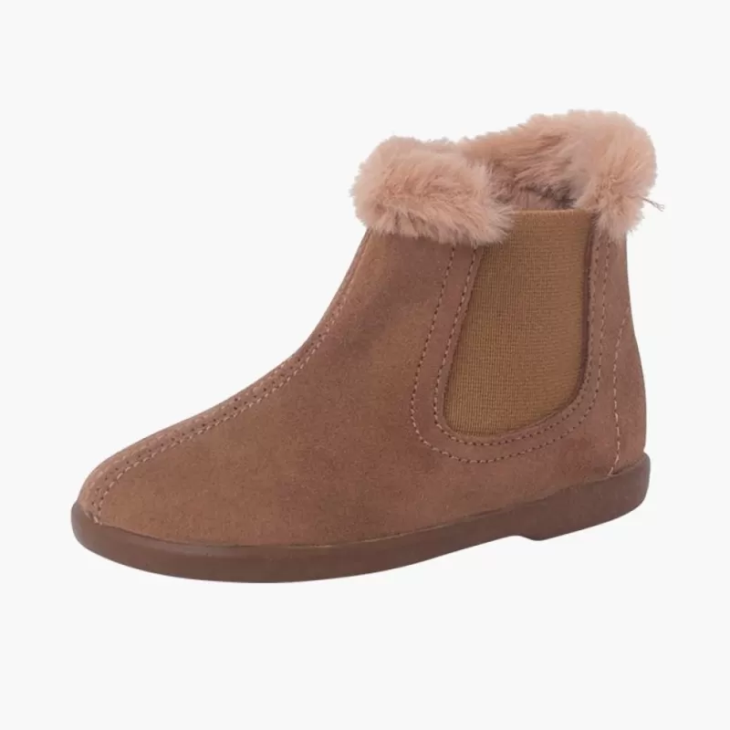 Pisamonas Botins Tipo Chelsea Menina Com Rebordo Pelinho Best Sale