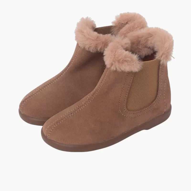 Pisamonas Botins Tipo Chelsea Menina Com Rebordo Pelinho Best Sale