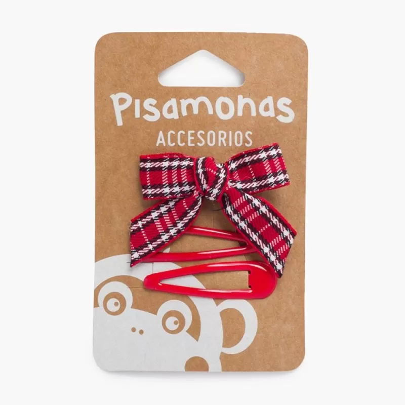 Pisamonas Pack Ganchos Classicos E Bico De Pato Com Laco Tartan Online