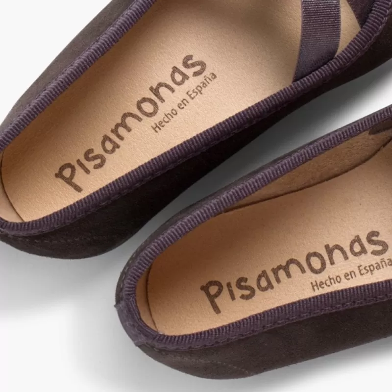 Pisamonas Sabrinas Menina Camurca Com Elastico Cruzado Tipo Ballet Discount
