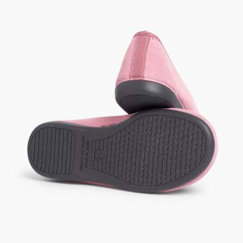 Pisamonas Sabrinas Menina Camurca Com Elastico Cruzado Tipo Ballet Discount