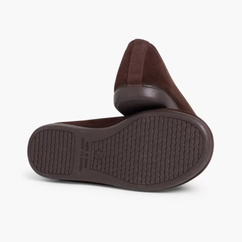 Pisamonas Sabrinas Menina Camurca Com Elastico Cruzado Tipo Ballet Discount