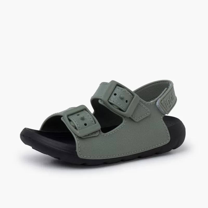 Pisamonas Sandálias De Borracha Dupla Fivela Sola Eva Tira Aderente Flash Sale