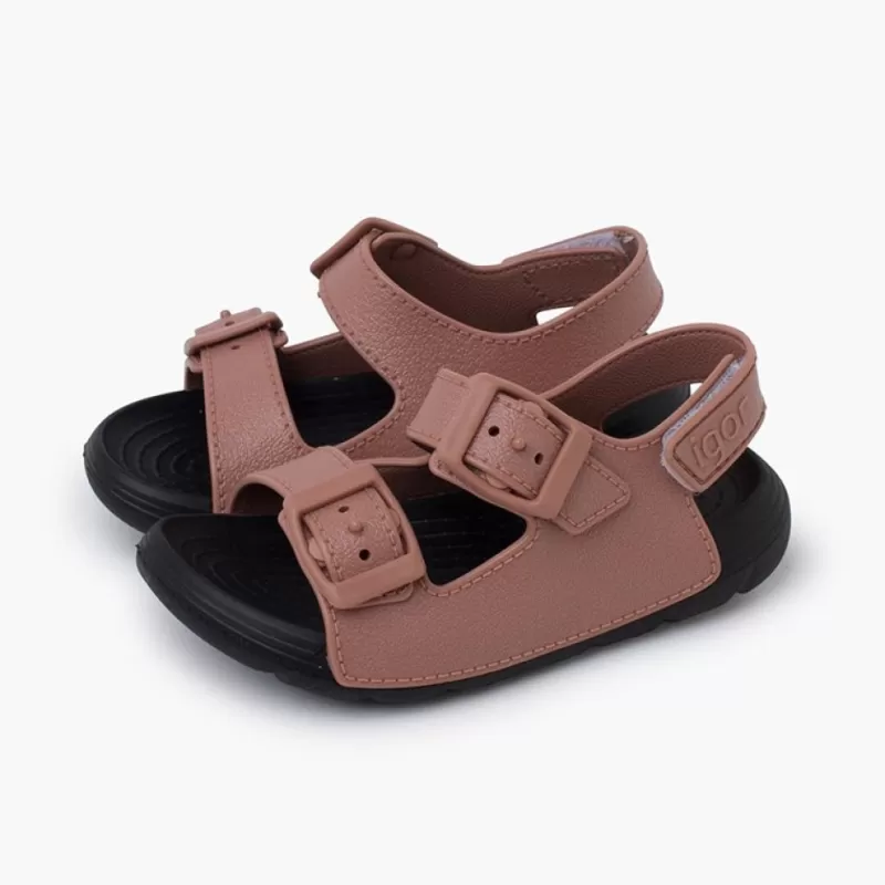 Pisamonas Sandálias De Borracha Dupla Fivela Sola Eva Tira Aderente Flash Sale