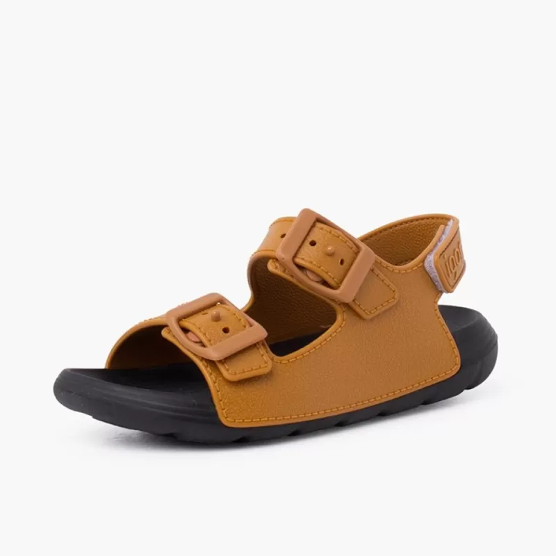 Pisamonas Sandálias De Borracha Dupla Fivela Sola Eva Tira Aderente Flash Sale