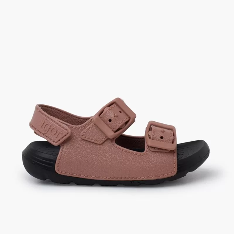 Pisamonas Sandálias De Borracha Dupla Fivela Sola Eva Tira Aderente Flash Sale