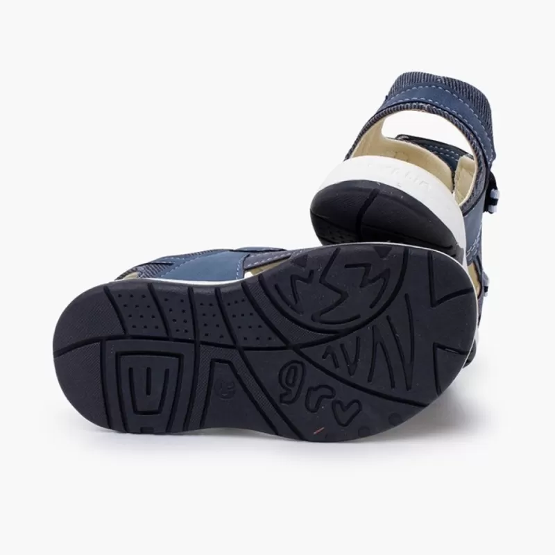 Pisamonas Sandálias Menino Tipo Trekking Fecho Aderente Cor Azul Sale